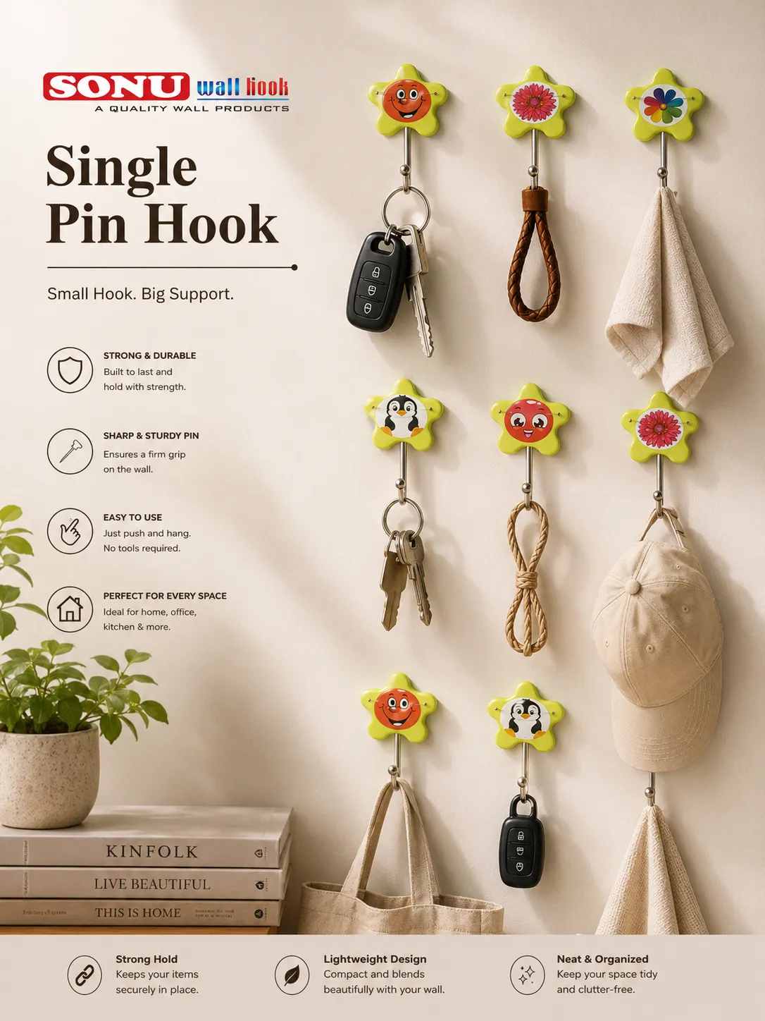 SINGLE PIN HOOK STAR SERIES